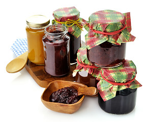 Image showing Jam In The Glass Jars 