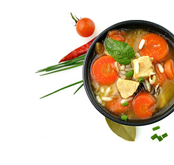 Image showing Healthy Soup Bowl