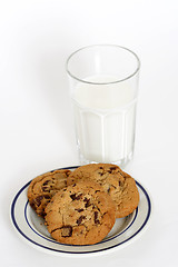 Image showing Cookies and milk