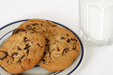 Image showing Cookies and milk