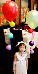 Image showing Girl with balloons