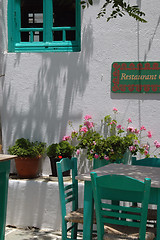 Image showing greek island cafe