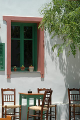 Image showing greek island cafe