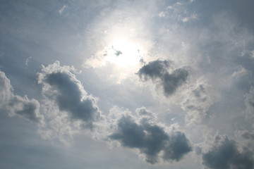 Image showing Sun and clouds