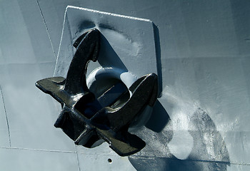 Image showing Anchor of navy ship