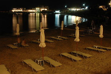 Image showing Vacation beach after sunset