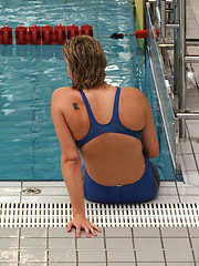 Image showing young swimmer