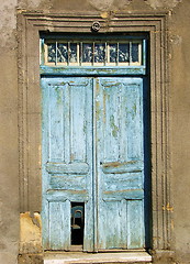 Image showing A really old door. Flasou. Cyprus