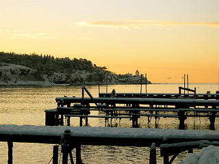 Image showing Langesund in winter