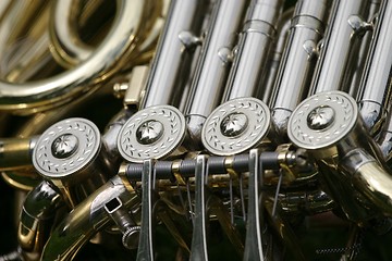 Image showing French horn close up