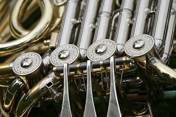 Image showing French horn close up