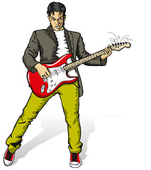 Image showing punk man with the guitar