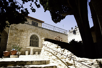 Image showing Jerusalem street travel on holy land