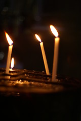 Image showing Candles in a church