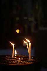 Image showing Candles in a church