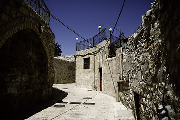 Image showing Jerusalem street travel on holy land