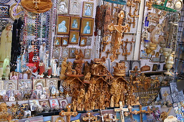 Image showing Christian symbols in the Jerusalem east market