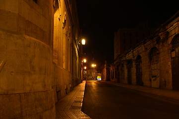 Image showing Night street in Jerusalem