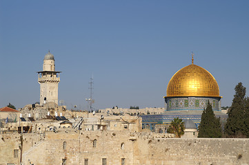 Image showing jerusalem old city - dome of the rock