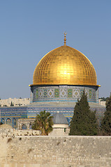 Image showing jerusalem old city - dome of the rock