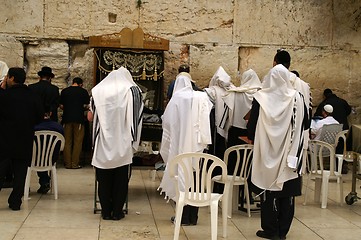 Image showing Jewish prayers new wailing wall