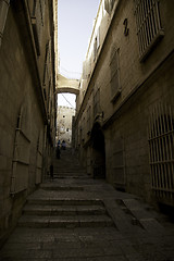 Image showing Jerusalem street travel on holy land