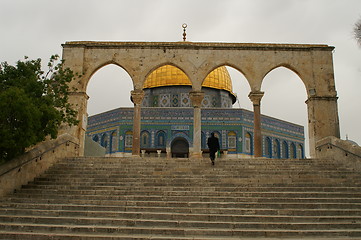 Image showing jerusalem old city - dome of the rock