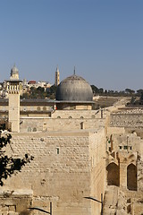 Image showing Al Aqsa mosque and minaret - islam in a holy land 