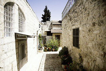 Image showing Jerusalem street travel on holy land