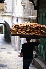 Image showing bread seller in Jerusalem