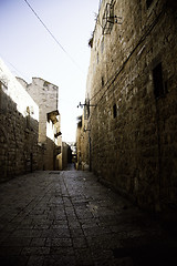 Image showing Jerusalem street travel on holy land