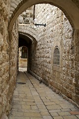 Image showing A street in the old city jerusalem