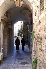 Image showing A street in the old city jerusalem