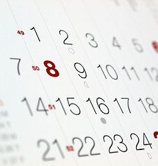 Image showing Calendar