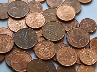 Image showing Euro coins