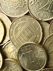 Image showing Euro coins background