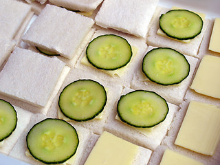 Image showing Cucumber sandwich