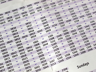 Image showing Timetable