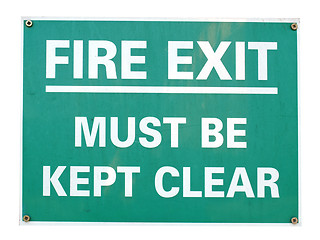 Image showing Fire exit sign