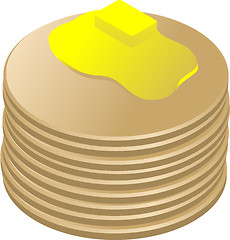 Image showing Stack of pancakes