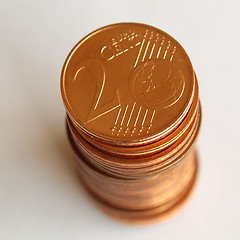 Image showing Euro coins