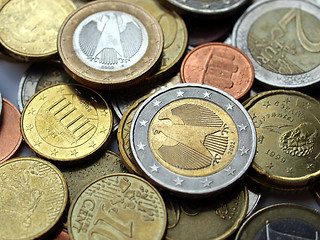 Image showing Euro coins