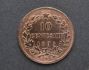 Image showing Italian coin