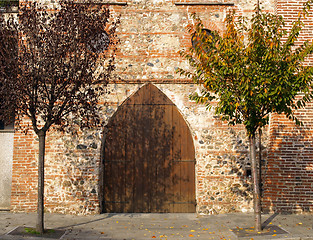 Image showing Ancient medieval door