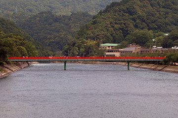 Image showing Japanese red bridge