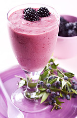 Image showing blackberry smoothie