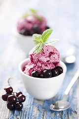 Image showing blackcurrant dessert