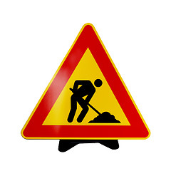 Image showing Road work sign