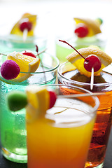 Image showing colorful cocktails