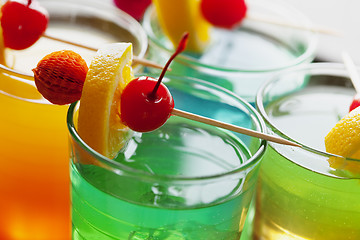 Image showing colorful cocktails